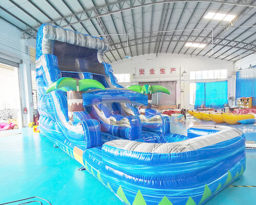 Playground Jumping Bouncer Inflatable Water Slide With Pool